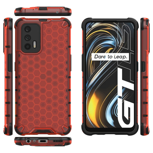 For OPPO Realme GT 5G Shockproof Honeycomb PC + TPU Case(Red) - Realme Cases by buy2fix | Online Shopping UK | buy2fix