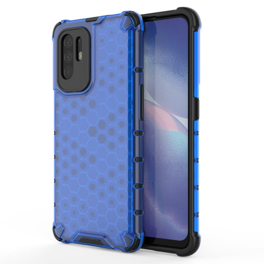 For OPPO Reno5 Z 5G Shockproof Honeycomb PC + TPU Case(Blue) by buy2fix