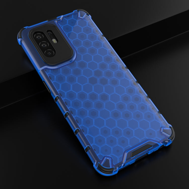 For OPPO Reno5 Z 5G Shockproof Honeycomb PC + TPU Case(Blue) by buy2fix