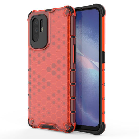 For OPPO Reno5 Z 5G Shockproof Honeycomb PC + TPU Case(Red) by buy2fix