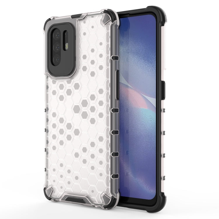 For OPPO Reno5 Z 5G Shockproof Honeycomb PC + TPU Case(White) by buy2fix