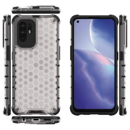 For OPPO Reno5 Z 5G Shockproof Honeycomb PC + TPU Case(White) by buy2fix