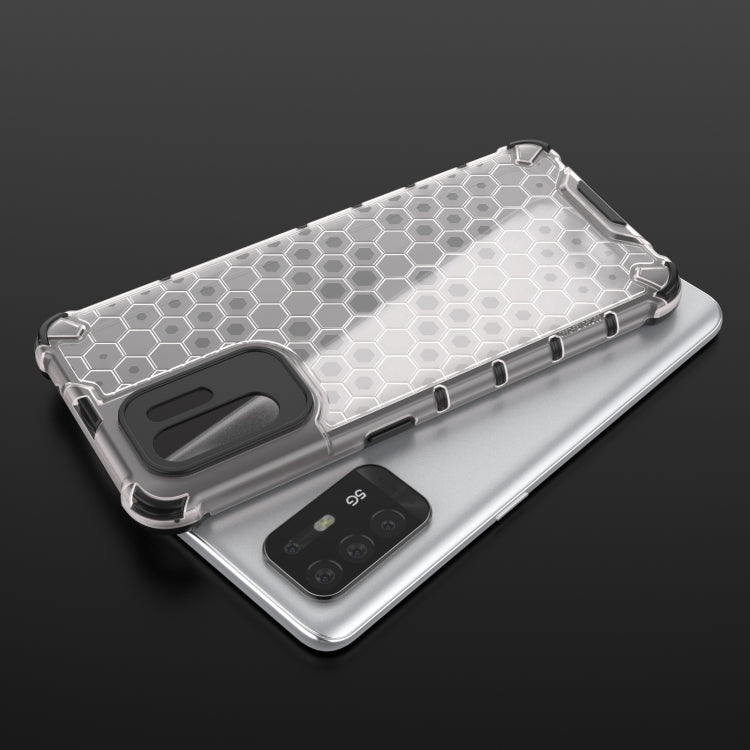 For OPPO Reno5 Z 5G Shockproof Honeycomb PC + TPU Case(White) by buy2fix