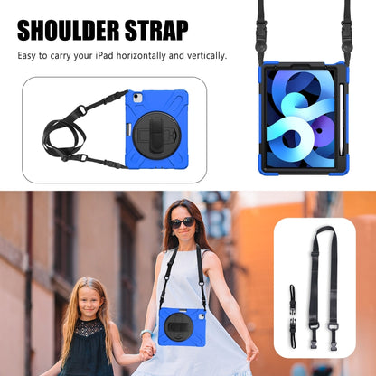 Shockproof Colorful Silicone + PC Protective Case with Holder & Shoulder Strap & Hand Strap For iPad Pro 11 2022 / 2021 / 2020 / 2018 /  Air 4 2020 (Blue) - iPad Air (2022) / (2020) 10.9 Cases by buy2fix | Online Shopping UK | buy2fix