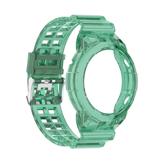 For Huawei Watch GT 2 46mm Silicone Integrated Translucent Watch Band(Green) by buy2fix