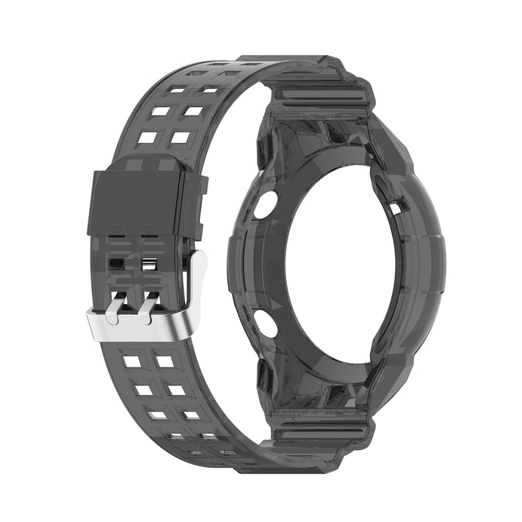 For Huawei Watch GT 2 46mm Silicone Integrated Translucent Watch Band(Black) by buy2fix