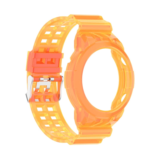 For Huawei Watch GT 2 46mm Silicone Integrated Translucent Watch Band (Orange) by buy2fix