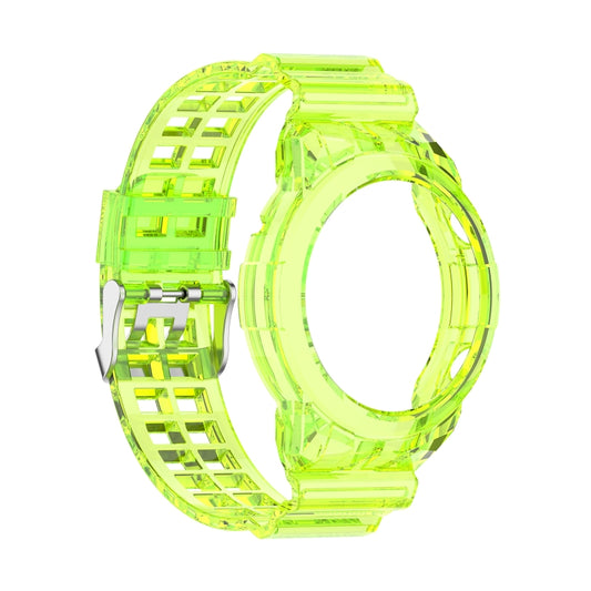 For Huawei Watch GT 2 46mm Silicone Integrated Translucent Watch Band (Lime Green) by buy2fix