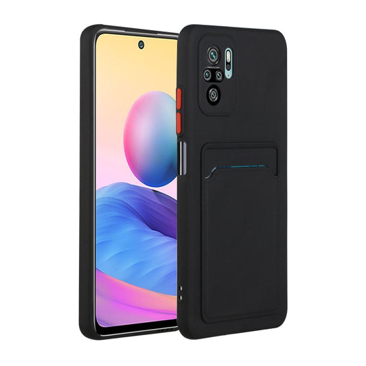 For Xiaomi Redmi Note 10 5G Card Slot Design Shockproof TPU Protective Case(Black) - Xiaomi Cases by buy2fix | Online Shopping UK | buy2fix