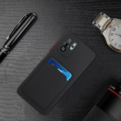 For Xiaomi Redmi Note 10 5G Card Slot Design Shockproof TPU Protective Case(Black) - Xiaomi Cases by buy2fix | Online Shopping UK | buy2fix