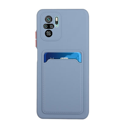 For Xiaomi Redmi Note 10 Pro Card Slot Design Shockproof TPU Protective Case(Gray) - Xiaomi Cases by buy2fix | Online Shopping UK | buy2fix