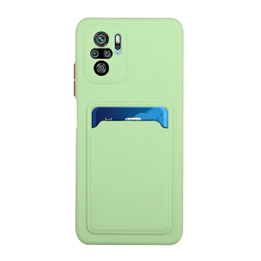 For Xiaomi Redmi Note 10 Pro Card Slot Design Shockproof TPU Protective Case(Green) - Xiaomi Cases by buy2fix | Online Shopping UK | buy2fix
