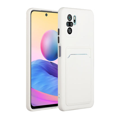 For Xiaomi Redmi Note 10 Pro Card Slot Design Shockproof TPU Protective Case(White) - Xiaomi Cases by buy2fix | Online Shopping UK | buy2fix