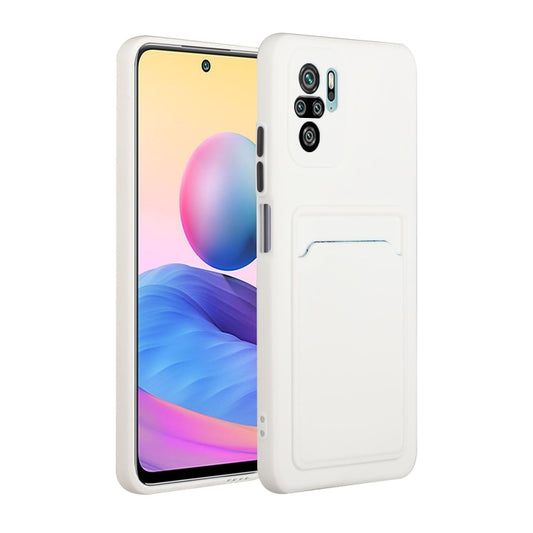 For Xiaomi Redmi Note 10 Pro Card Slot Design Shockproof TPU Protective Case(White) - Xiaomi Cases by buy2fix | Online Shopping UK | buy2fix