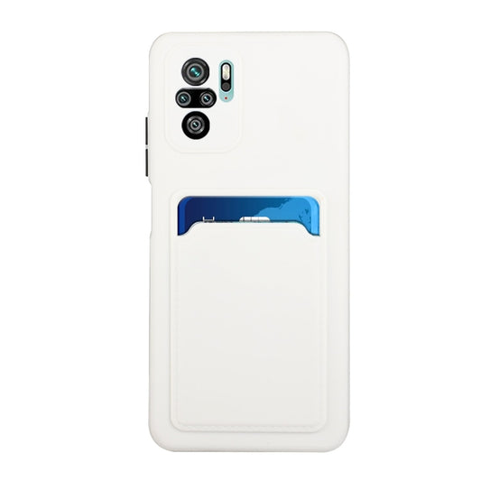For Xiaomi Redmi Note 10 Pro Card Slot Design Shockproof TPU Protective Case(White) - Xiaomi Cases by buy2fix | Online Shopping UK | buy2fix