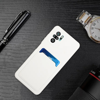 For Xiaomi Redmi Note 10 Pro Card Slot Design Shockproof TPU Protective Case(White) - Xiaomi Cases by buy2fix | Online Shopping UK | buy2fix