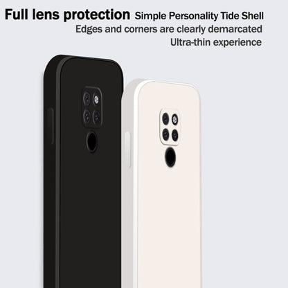 For Huawei Mate 20 Solid Color Imitation Liquid Silicone Straight Edge Dropproof Full Coverage Protective Case(White) - Huawei Cases by buy2fix | Online Shopping UK | buy2fix