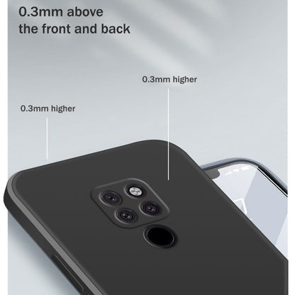 For Huawei Mate 20 Solid Color Imitation Liquid Silicone Straight Edge Dropproof Full Coverage Protective Case(White) - Huawei Cases by buy2fix | Online Shopping UK | buy2fix