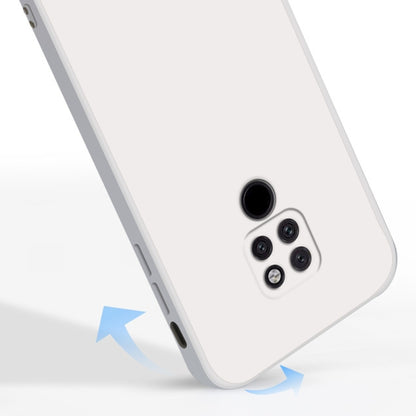 For Huawei Mate 20 Solid Color Imitation Liquid Silicone Straight Edge Dropproof Full Coverage Protective Case(White) - Huawei Cases by buy2fix | Online Shopping UK | buy2fix