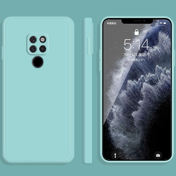 For Huawei Mate 20 Solid Color Imitation Liquid Silicone Straight Edge Dropproof Full Coverage Protective Case(Sky Blue) - Huawei Cases by buy2fix | Online Shopping UK | buy2fix