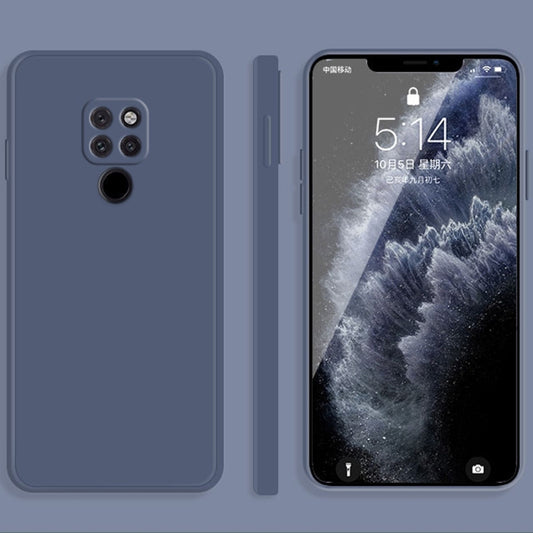 For Huawei Mate 20 Solid Color Imitation Liquid Silicone Straight Edge Dropproof Full Coverage Protective Case(Grey) - Huawei Cases by buy2fix | Online Shopping UK | buy2fix