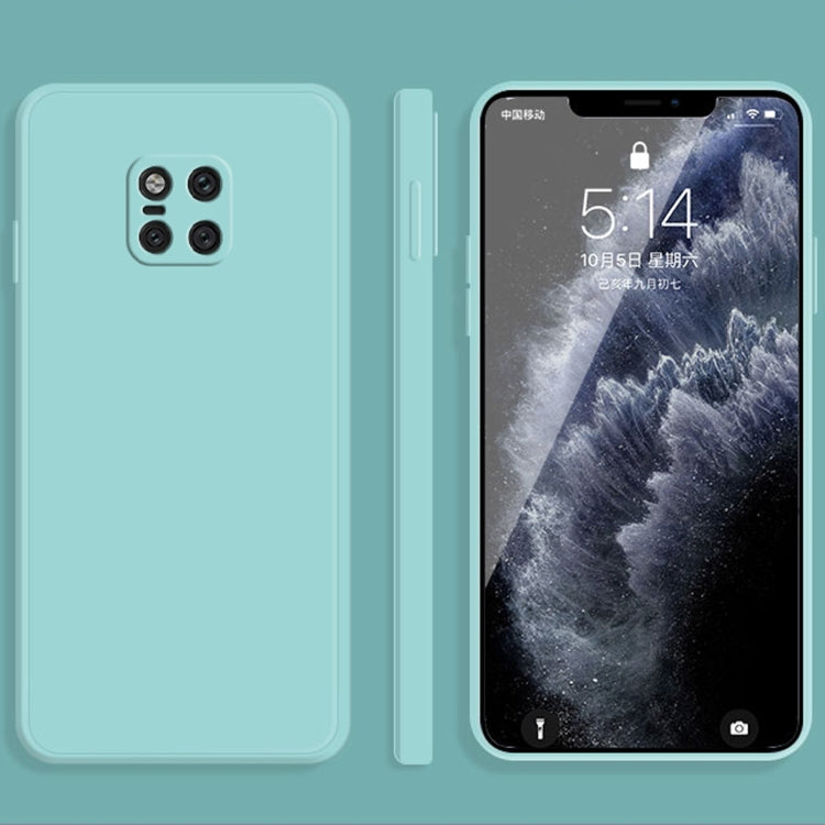 For Huawei Mate 20 Pro Solid Color Imitation Liquid Silicone Straight Edge Dropproof Full Coverage Protective Case(Sky Blue) - Huawei Cases by buy2fix | Online Shopping UK | buy2fix