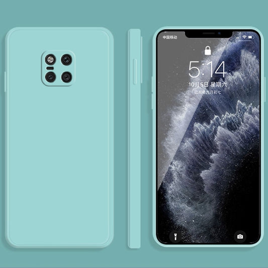 For Huawei Mate 20 Pro Solid Color Imitation Liquid Silicone Straight Edge Dropproof Full Coverage Protective Case(Sky Blue) - Huawei Cases by buy2fix | Online Shopping UK | buy2fix