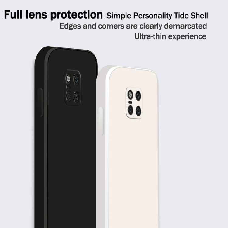 For Huawei Mate 20 Pro Solid Color Imitation Liquid Silicone Straight Edge Dropproof Full Coverage Protective Case(Black) - Huawei Cases by buy2fix | Online Shopping UK | buy2fix