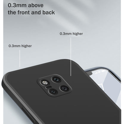 For Huawei Mate 20 Pro Solid Color Imitation Liquid Silicone Straight Edge Dropproof Full Coverage Protective Case(Black) - Huawei Cases by buy2fix | Online Shopping UK | buy2fix