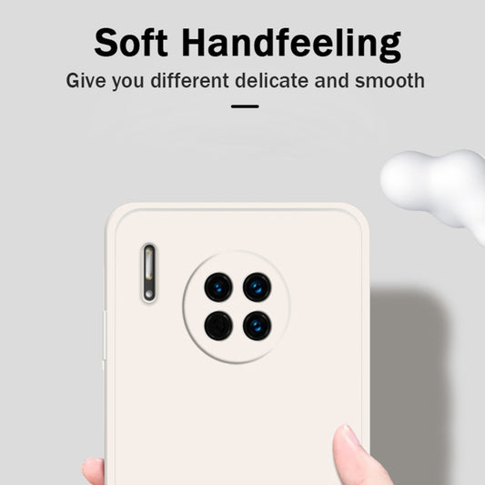 For Huawei Mate 30 Solid Color Imitation Liquid Silicone Straight Edge Dropproof Full Coverage Protective Case(Purple) - Huawei Cases by buy2fix | Online Shopping UK | buy2fix
