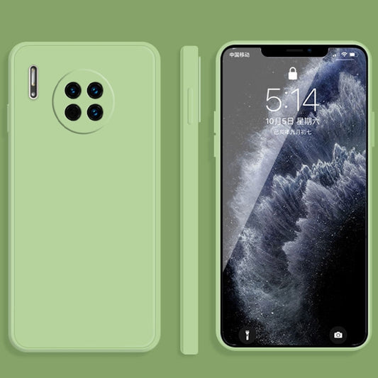 For Huawei Mate 30 Solid Color Imitation Liquid Silicone Straight Edge Dropproof Full Coverage Protective Case(Matcha Green) - Huawei Cases by buy2fix | Online Shopping UK | buy2fix