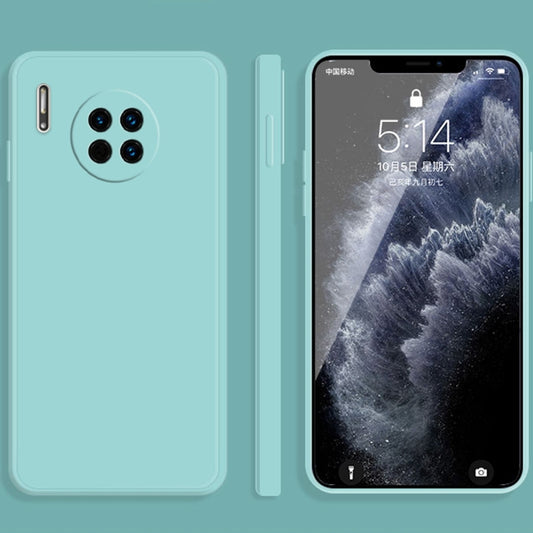 For Huawei Mate 30 Pro Solid Color Imitation Liquid Silicone Straight Edge Dropproof Full Coverage Protective Case(Sky Blue) - Huawei Cases by buy2fix | Online Shopping UK | buy2fix