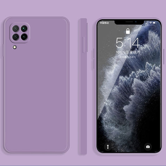 For Huawei nova 6 SE / 7i Solid Color Imitation Liquid Silicone Straight Edge Dropproof Full Coverage Protective Case(Purple) - Huawei Cases by buy2fix | Online Shopping UK | buy2fix