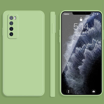 For Huawei nova 7 5G Solid Color Imitation Liquid Silicone Straight Edge Dropproof Full Coverage Protective Case(Matcha Green) - Huawei Cases by buy2fix | Online Shopping UK | buy2fix