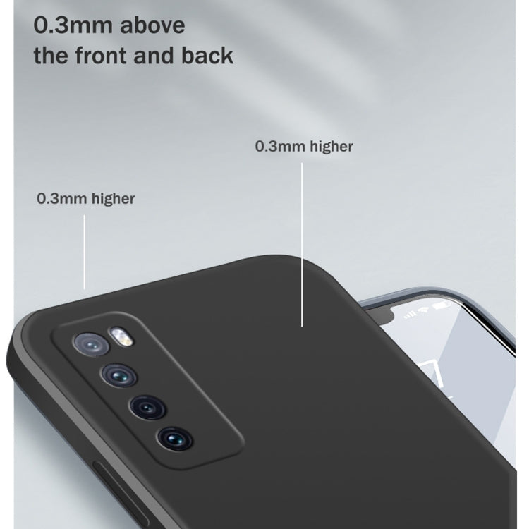 For Huawei nova 7 5G Solid Color Imitation Liquid Silicone Straight Edge Dropproof Full Coverage Protective Case(Matcha Green) - Huawei Cases by buy2fix | Online Shopping UK | buy2fix