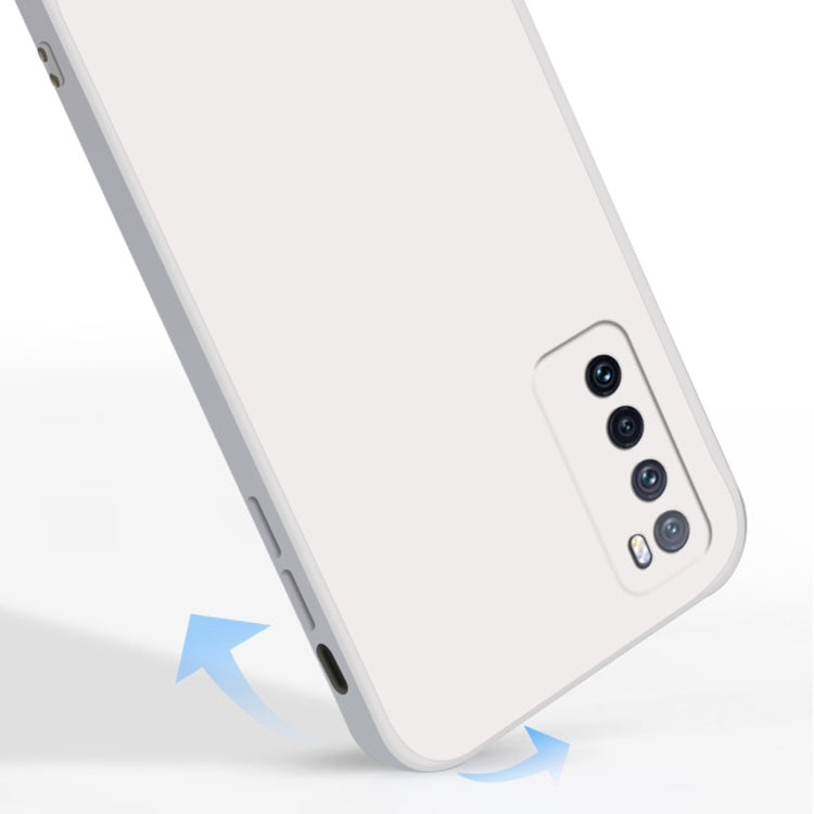 For Huawei nova 7 5G Solid Color Imitation Liquid Silicone Straight Edge Dropproof Full Coverage Protective Case(Matcha Green) - Huawei Cases by buy2fix | Online Shopping UK | buy2fix