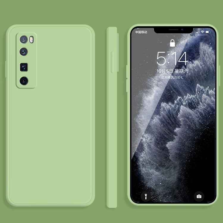 For Huawei nova 7 Pro 5G Solid Color Imitation Liquid Silicone Straight Edge Dropproof Full Coverage Protective Case(Matcha Green) - Huawei Cases by buy2fix | Online Shopping UK | buy2fix