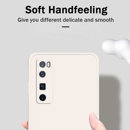 For Huawei nova 7 Pro 5G Solid Color Imitation Liquid Silicone Straight Edge Dropproof Full Coverage Protective Case(Matcha Green) - Huawei Cases by buy2fix | Online Shopping UK | buy2fix