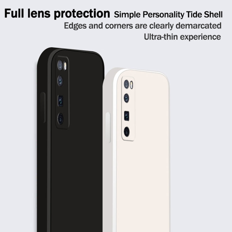 For Huawei nova 7 Pro 5G Solid Color Imitation Liquid Silicone Straight Edge Dropproof Full Coverage Protective Case(Matcha Green) - Huawei Cases by buy2fix | Online Shopping UK | buy2fix