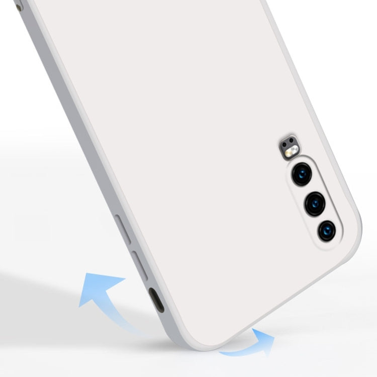 For Huawei P30 Solid Color Imitation Liquid Silicone Straight Edge Dropproof Full Coverage Protective Case(Dark Green) - Huawei Cases by buy2fix | Online Shopping UK | buy2fix