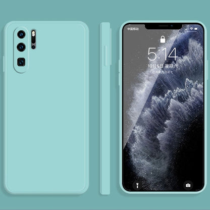 For Huawei P30 Pro Solid Color Imitation Liquid Silicone Straight Edge Dropproof Full Coverage Protective Case(Sky Blue) - Huawei Cases by buy2fix | Online Shopping UK | buy2fix