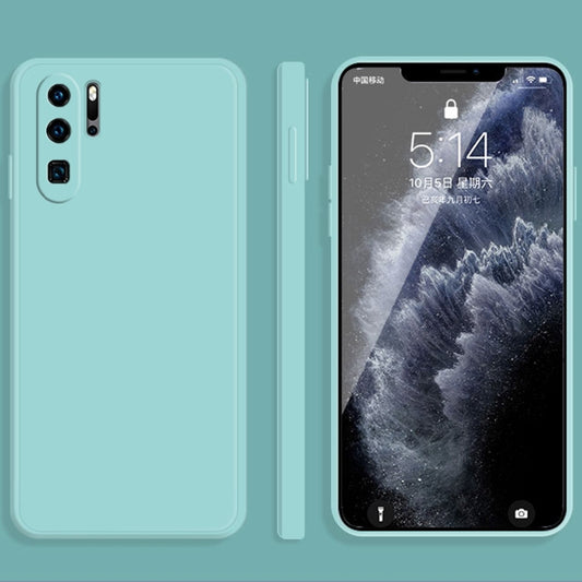 For Huawei P30 Pro Solid Color Imitation Liquid Silicone Straight Edge Dropproof Full Coverage Protective Case(Sky Blue) - Huawei Cases by buy2fix | Online Shopping UK | buy2fix