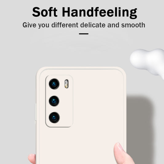 For Huawei P40 Solid Color Imitation Liquid Silicone Straight Edge Dropproof Full Coverage Protective Case(Sky Blue) - Huawei Cases by buy2fix | Online Shopping UK | buy2fix