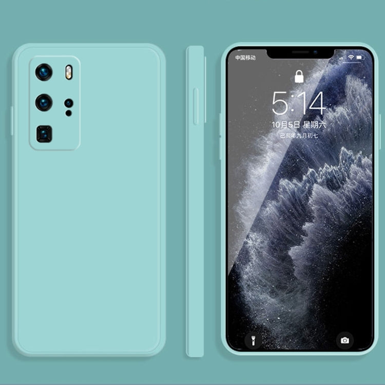 For Huawei P40 Pro Solid Color Imitation Liquid Silicone Straight Edge Dropproof Full Coverage Protective Case(Sky Blue) - Huawei Cases by buy2fix | Online Shopping UK | buy2fix