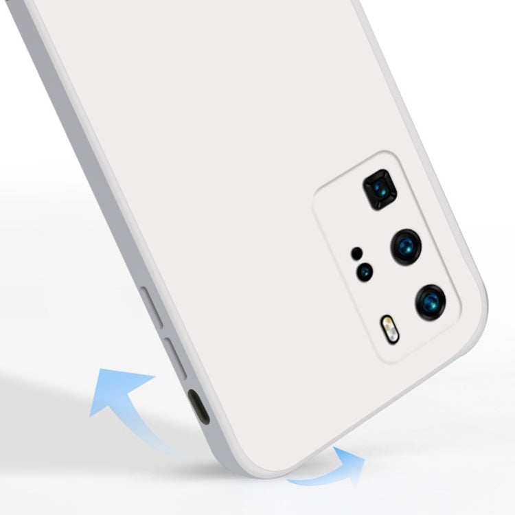 For Huawei P40 Pro Solid Color Imitation Liquid Silicone Straight Edge Dropproof Full Coverage Protective Case(Sky Blue) - Huawei Cases by buy2fix | Online Shopping UK | buy2fix