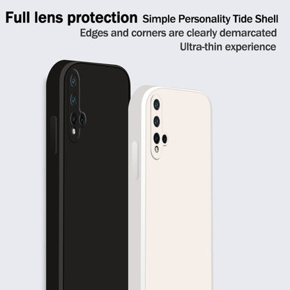 For Huawei nova 5 Pro Solid Color Imitation Liquid Silicone Straight Edge Dropproof Full Coverage Protective Case(Red) - Huawei Cases by buy2fix | Online Shopping UK | buy2fix