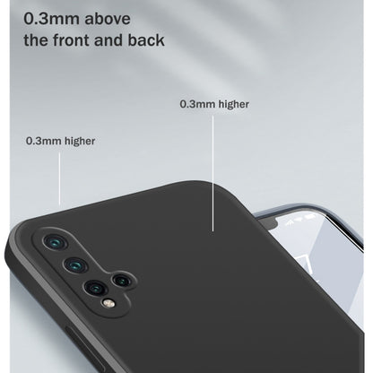 For Huawei nova 5 Pro Solid Color Imitation Liquid Silicone Straight Edge Dropproof Full Coverage Protective Case(Red) - Huawei Cases by buy2fix | Online Shopping UK | buy2fix