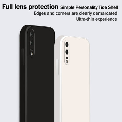 For Huawei P20 Solid Color Imitation Liquid Silicone Straight Edge Dropproof Full Coverage Protective Case(Blue) - Huawei Cases by buy2fix | Online Shopping UK | buy2fix