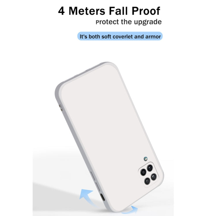 For Samsung Galaxy A12 5G Solid Color Imitation Liquid Silicone Straight Edge Dropproof Full Coverage Protective Case(Sky Blue) by buy2fix