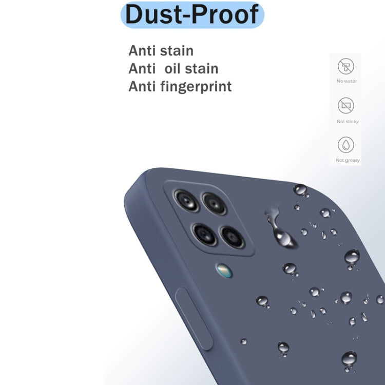 For Samsung Galaxy A12 5G Solid Color Imitation Liquid Silicone Straight Edge Dropproof Full Coverage Protective Case(Black) by buy2fix